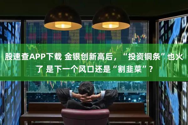 股速查APP下载 金银创新高后，“投资铜条”也火了 是下一个风口还是“割韭菜”？