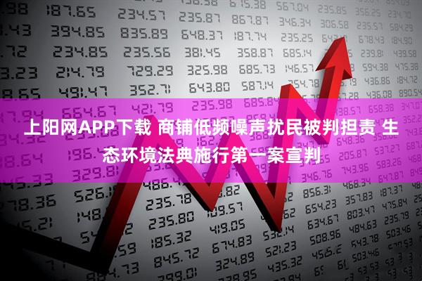 上阳网APP下载 商铺低频噪声扰民被判担责 生态环境法典施行第一案宣判